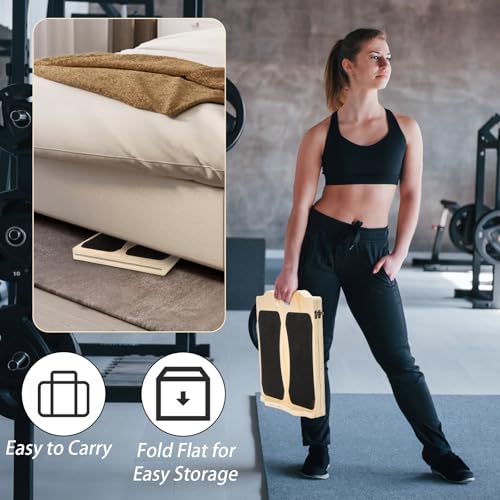 Yarlung Wooden Slant Board for Calf Stretching, Portable Squat Incline Board for Knees Ankle Leg Heel, Adjustable 5 Angles Calf Stretch Wedge for Exercise, Physical Therapy (Pack of 2) - size: 16"L x 12.5"W x 1.5"H (Pack of 2)