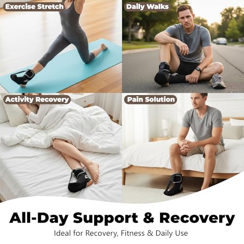 Plantar Fasciitis Night Splint Sock - Adjustable Planter Facetious Relief Brace for Women Men,Soft Plantar Fascia Boot for Sleeping,Support Relief Foot Drop Achilles Tendonitis Relief Day Night