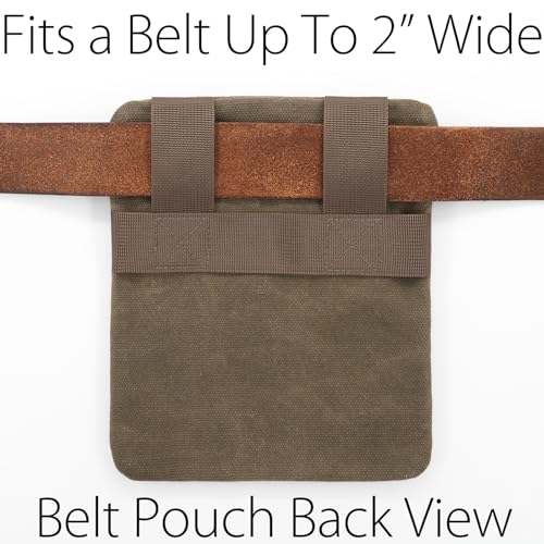 diodrio Belt Zipper Pouches for Men Women Compact EDC Pouch, YKK Zipper, Anti-theft Pickpocket Proof Safety Wallets, Waist Pack for Traveling Hiking, Water Resistant, Tough Waxed Canvas, Olive - color: Olive Medium