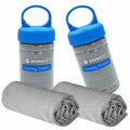 YQXCC 2 Pack Cooling Towels (47"x12"), Ice Cool Towel for Neck & Face - color: 2*light Gray