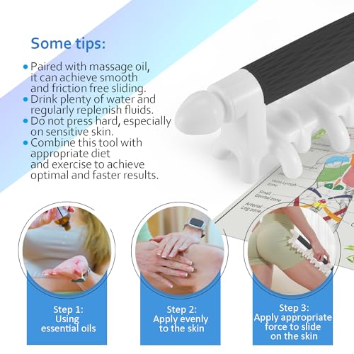 Strict Fascia Massage Tool Large Myofascial Release Blaster Tools for Anti-Cellulite Skin Soothing Lymphatic Drainage Trigger Point Deep Tissue Shoulder, Back，Psoas,Thighs, Butt & Full Body (Black) - color: Black, size: Large