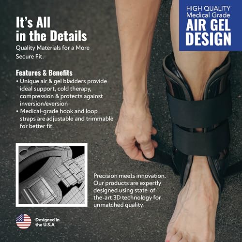 AnklePro Air Gel Ankle Brace, 3-Strap Stirrup, Small - White - color: White, size: Small