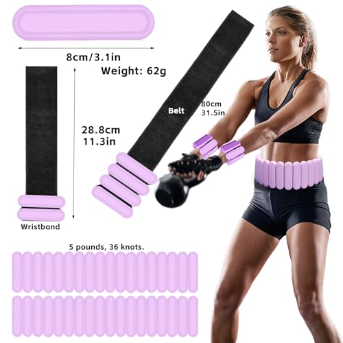 BBK Adjustable Weighted Belt For Women and Men - color: Pink, size: 5lb