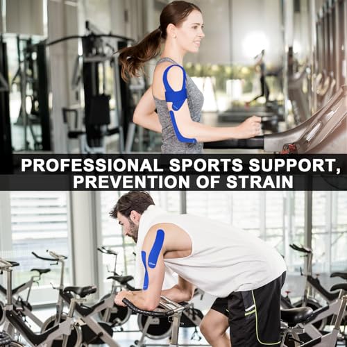 CKeep Kinesiology Tape precut Strips, 40 Count Elastic k Tape, Blue - color: Blue, size: 2 Rolls