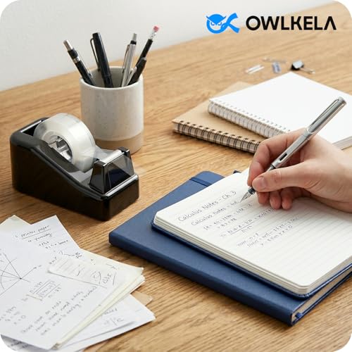 OWLKELA Lightweight Desktop Tape Dispenser, Black, 1 Pack - color: Black, size: 1 Pcs