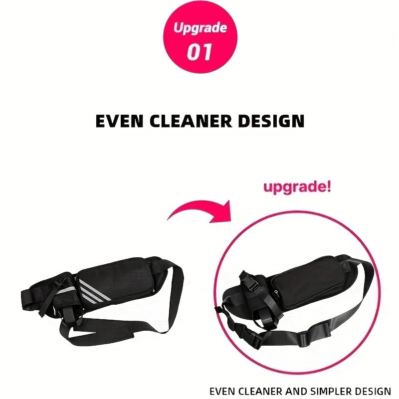 Running Fanny Pack with Water Bottle Holder, Waist Pack Hydration Belt for Men Women, Adjustable Water Resistant Belt Bag for Hiking Walking Travel Dog Walking