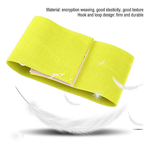 Captain Armband Nylon Outdoor Team Sports Armband Soccer Armbands Adjustable Player Bands for Adult Youth(Yellow) - color: Yellow