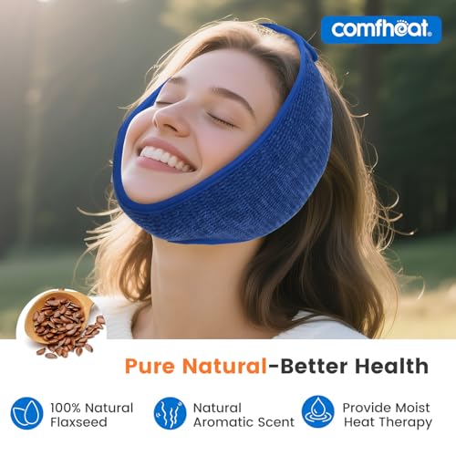 Face Heating Pad for TMJ Relief Jaw Pain, Moist Heat Wrap FSA, HSA