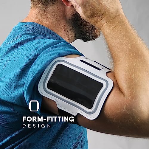 Small Cell Phone Armband for iPhone Mini SE/13 Mini/12 Mini/8/6S/5S/5C/4S/4 Galaxy S10e Water Resistant Cellphone Sport Armband Running Adjustable Elastic Strap Key Pocket for Gym Exercise