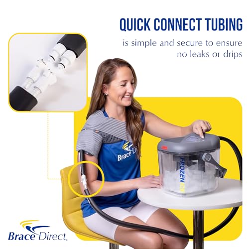 Brace Direct FrozenIce Cold Therapy Machine with Universal Pad – Circulating Water System for Knee, Shoulder, Hip, Ankle, Back – Cryotherapy for Post Surgery, Pain, Swelling