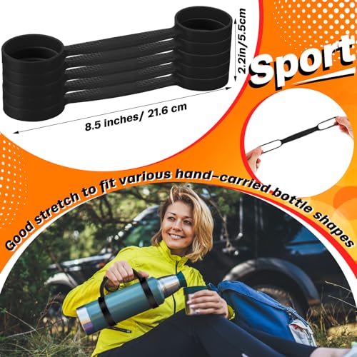 10 Pcs Water Bottle Carrier Grip Portable Silicone Band Holder Strap Handheld Water Bottle Handle Strap for Summer Outdoor Bike Gym Running Jogging Sport Accessories