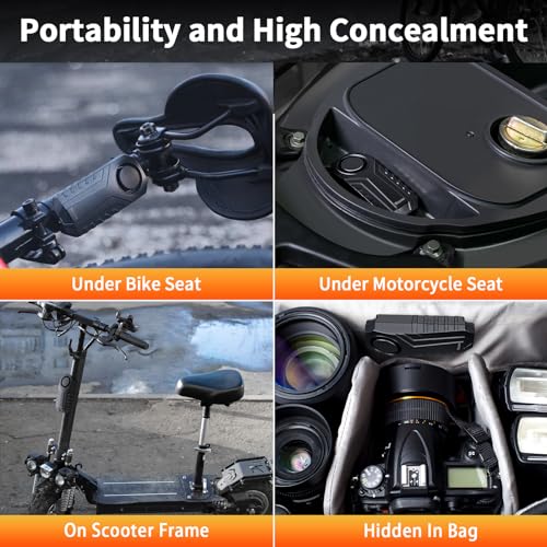 WSDCAM Wireless Bike Alarm with Remote, Rechargeable 113dB Loud Bicycle Alarm System Anti Theft, IP65 Waterproof, Bike Alarms for E-Bikes, Motorcycles, Scooter, Outdoor Riding and Cycling Safety - size: Lithium Rechargeable