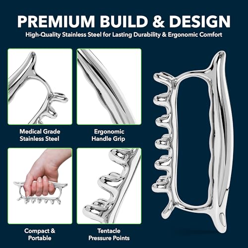 Stainless Steel Fascia Tool for Deep Tissue Myofascial Release