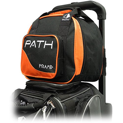 Pyramid Path Plus One Spare Tote Bowling Bag with Front Accessory Pocket - Holds One Bowling Ball and Small Accessories - color: Orange