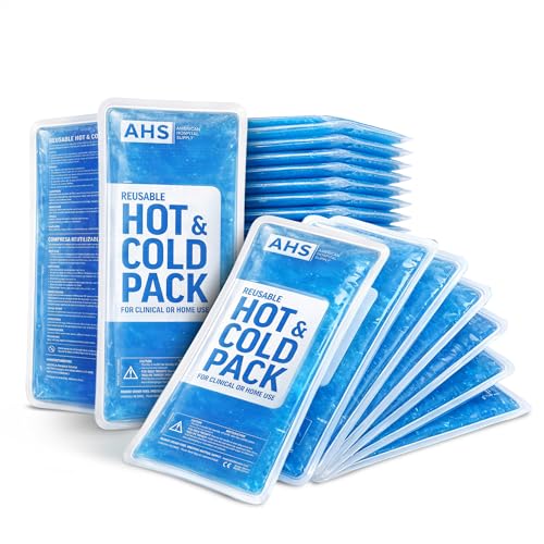 Reusable Ice Pack for Injuries, Hot & Cold Flexible Gel Pack for Knee, Shoulder & Back Pain Relief, Microwave & Freezer Safe, Case of 12 Pairs (24 Each) – American Hospital Supply - size: Case of 12 Pairs (24 Each)