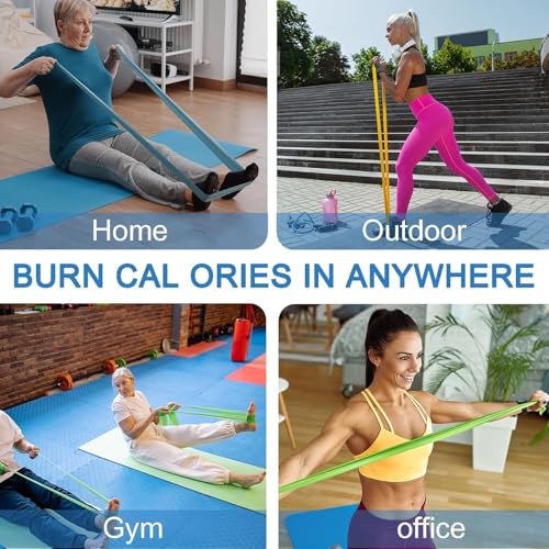 Resistance Bands for Working Out, Physical Therapy, Exercise, Pilates, Yoga - color: 5 Colour Set