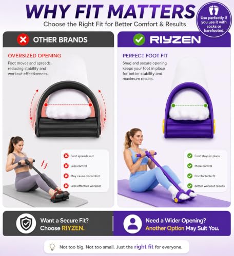 Upgraded 6-Tube Foot Pedal Resistance Band with Handle & 3-Pack Figure 8 Exercise Bands, Multifunction Tummy Trimmer Sit Up Pull Rope for Women Men Home Gym Full Body Working Out Set