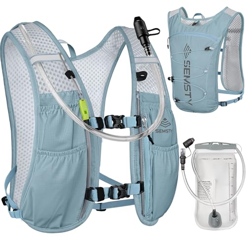 Running Hydration Vest 5L, Running Vest Pack with 1.5L Water Bladder - color: Blue