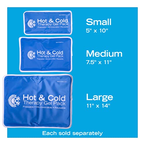 Roscoe Medical Gel Soft Flexible Ice Packs for Injuries, Reusable Freezer Hot and Cold Pack, Cold Compress & Cooling Gel Pad for Shoulder, Hip, Leg, Arm, Ankle & Foot Injury, 11 x 14 Inches, Large - size: Large, 11" x 14"