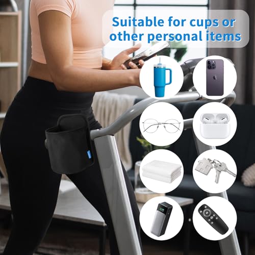 Xxerciz Treadmill Cup Holder Water Bottle Holder with Two Adjustable Straps, Armrest Organizer Universal Crossbar Drink Holder for Stroller, Bike, Wheelchair, Golf Cart, Walker, Scooter