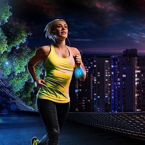 PATIKIL LED Running Light, Silicone Rope Bike Safety Light Running Lights for Runners, Cycling - color: White