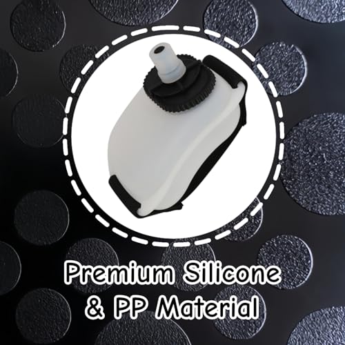 2 PCS Wrist Water Bottle 7oz/200ml Silicone Wearable Handheld Running Water Bottle for Hiking Gym Marathon Training Cycling Camping