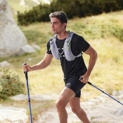 N NEVO RHINO 5.5L Running Vest, Hydration Vest with 1.5L Water Bladder - color: gray