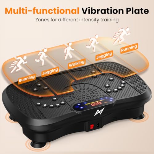 AXV Vibration Plate Exercise Machine Fitness Platform Body Vibrating Board - color: SLIM.BLACK