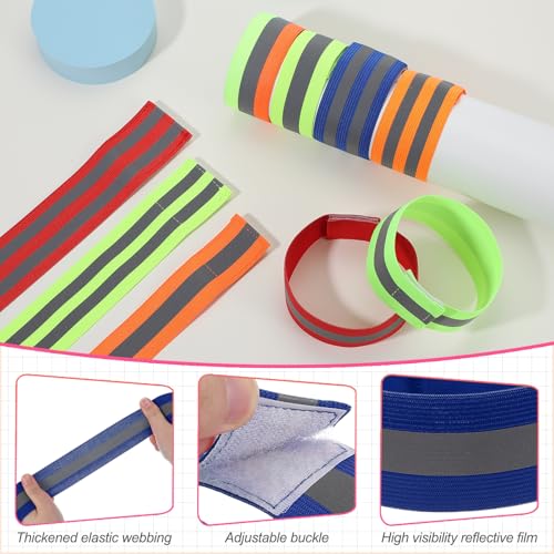 PATIKIL Reflective Bands for Wrist Arm Ankle Leg High Visibility Band - color: Navy Blue