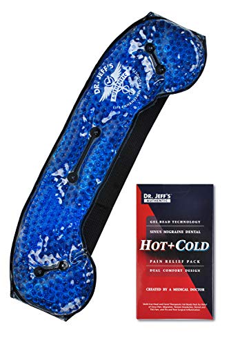 Headache Ice Pack for Migraine, Sinus, Dental Pain, TMJ Relief | Cooling Gel Eye Mask | Medical Grade Hot Cold Pack | Soft Plush Pain Relief Gel Headache Headband | Heatable Neck Wrap + Warm Compress - style: Head, Face, Jaw, Neck, Sinus Hot and Cold Ice