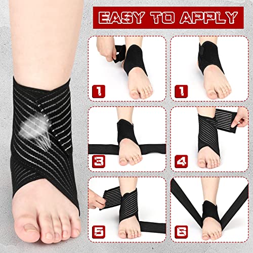 Junkin 2 Pairs Kid's Ankle Support Brace, Neoprene Sleeve, Black - color: Black