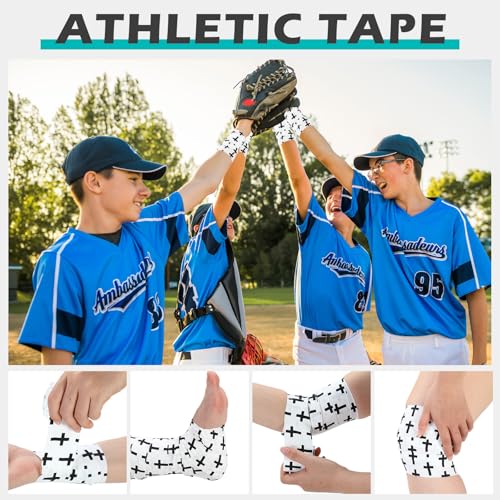 TrelaCo 1 Pcs Cross Wrist Tape Christian Athletic Tape, White - color: White