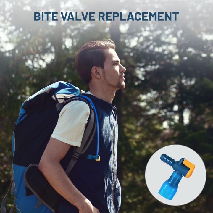 6PCS Bite Valve Mouthpiece Replacement for Water Hydration Bladder
