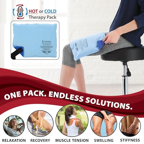 Reusable Hot & Cold Therapy Pack for Pain Relief and Injuries, Large - size: Large - 10 x 13 Inch