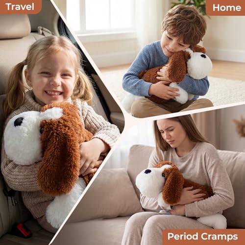 Microwavable Dog Stuffed Animals, Heatable & Coolable Plush Toys - style: C-Dog