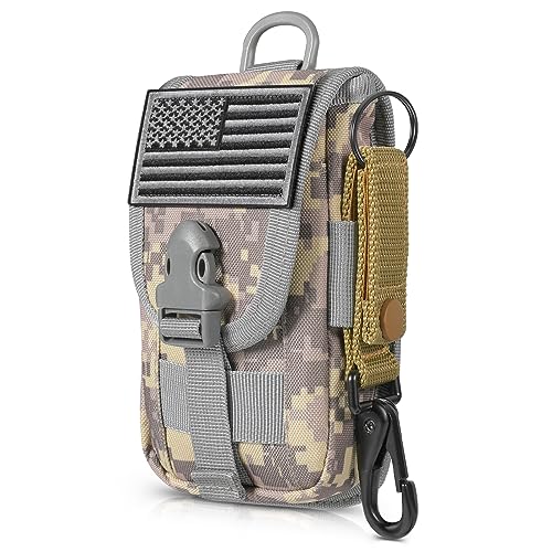 SOWHUP Tactical Molle Pouch Cell Phone Pouch Holster Small Utility EDC Pouch Gadget Organizer Bag - color: ACU2