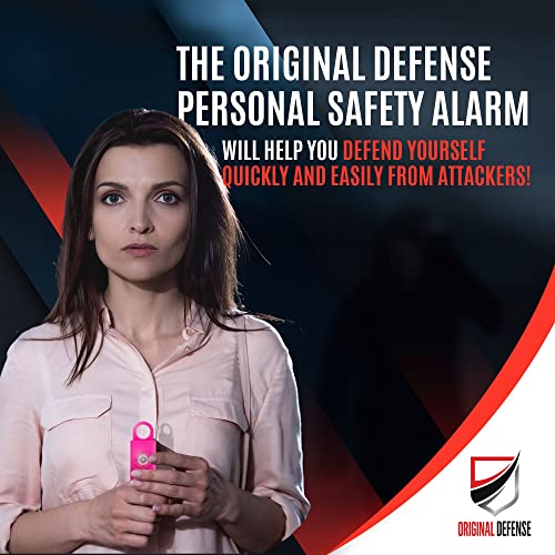 Original Defense® Siren Self-Defense Alarm - 125 dB Keychain Alarm with LED Strobe Light for Women, Children, and Elderly - Police Recommended - (Magenta, 1 Count) - color: Magenta
