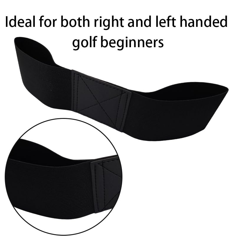 2 Pack Golf Swing Arm Band Golf Training Aid Golf Wrist Training Aid for Golfers Beginners (Black & Blue)