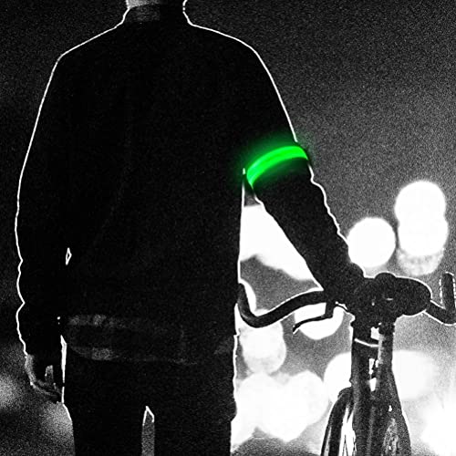 Reflective Running Gear LED Armband Rechargeable - color: Green