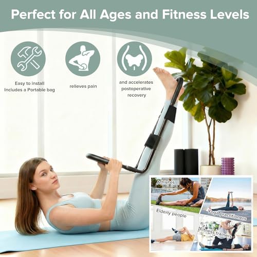 Hamstring Stretcher, Knee Extension & Pain Relief Device for Lower Body Flexibility, Adjustable Back, Leg, Calf & Hip Stretching Tool, Improves Range of Motion, Knee Pain Relief