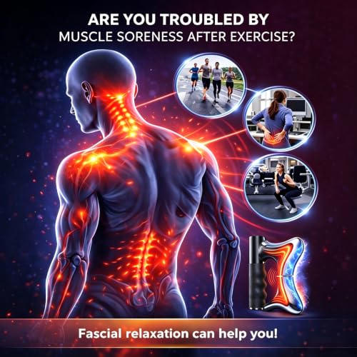 Heated Muscle Scraper Tool, Fascia Release Full Body Contouring Machine, Muscle Scraper Tool Features Modes: Vibration, Heat Therapy and Microcurrent, Fascia Instant Muscle Relaxation Soreness Relief - color: Black
