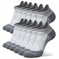 Hylaea Compression Ankle Socks for Running Athletic, Moisture Wicking - color: Grey 6 Pairs, size: Small
