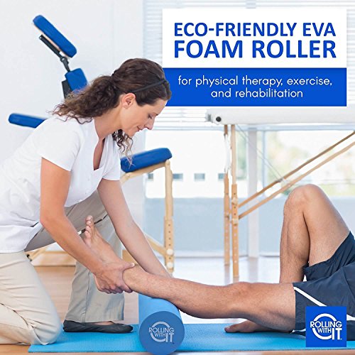 Rolling With It High Density Foam Roller for Physical Therapy - size: 18 x 6 Inch