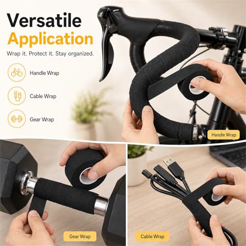 12 Pcs Foam Pre Wrap Athletic Tape 2.75" x 30 Yards Black Breathable PU Foam Sports Wraps for Running, Hiking, Hair Protection, Ankle, Wrist & Knee Support Lightweight Pre Wrap Tape