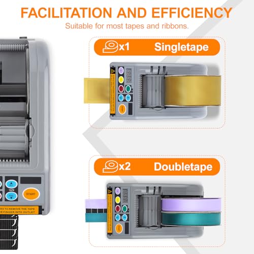 Ribbon Cutting Machine, 999mm Automatic Tape Dispenser, Dual Modes for Precision Cutting, Ideal for Factories, Schools, Gift Shops, and Home
