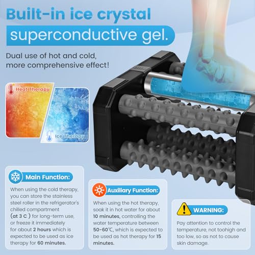 Plantar Fasciitis Relief Foot Roller Massager, Cold Therapy & Reflexology