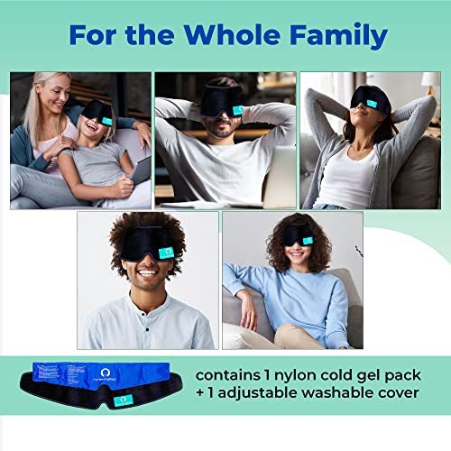 Reusable Head Gel Ice Pack with Adjustable Elastic Band - Head Gel Pack Fits Most Head Sizes - Flexible Ice Packs for Men and Women - Soft Ice Pack with Elastic Band for Convenient Use - 2 Packs - style: Head Gel Ice Pack