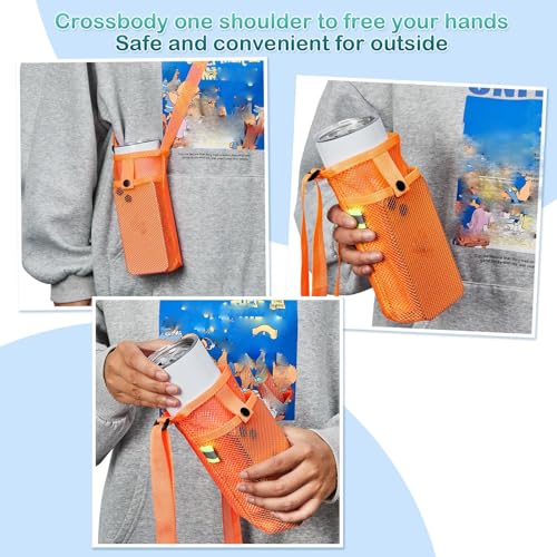 Mumufy Mesh Water Bottle Holder Sling with Strap - color: Fresh