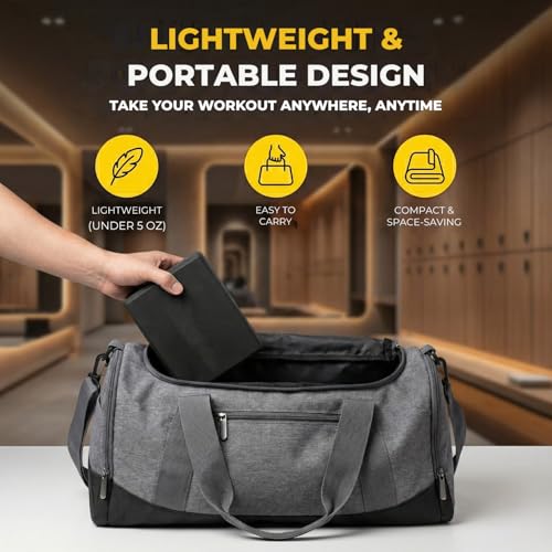 Atlas Lane Supply 2 Pack Squat Wedge Block for Heel Elevated Squat Weightlifting Calf Stretcher Slant Board for Mobility Balance and Strength Performance