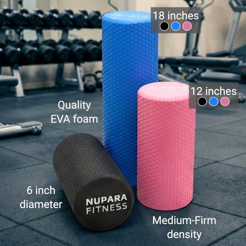 Exercise Foam Roller | Pilates Foam Roller - color: Orange, size: 18 Inch - Large